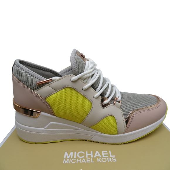 Michael Kors LIV Leather and Mesh Trainer Sneakers - Picture 1 of 8